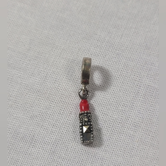 Black Label Persona Girl Sterling Silver "Red Lipstick" Bead Charm- Flawed - Picture 3 of 5